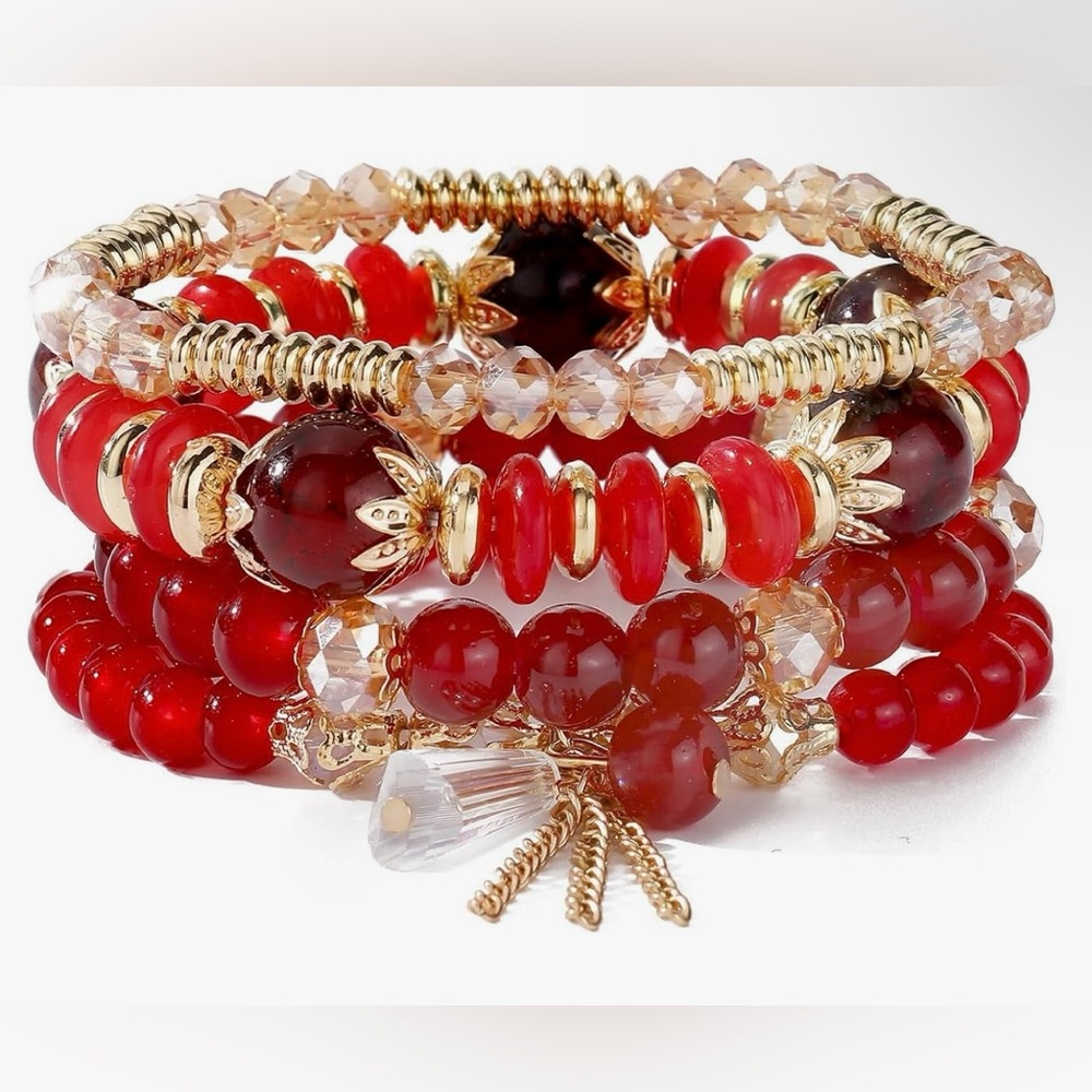 Red And Gold Stackable Bracelets! - image 1